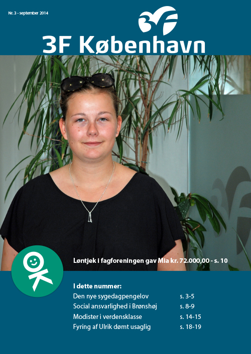 Medlemsblad 3F Koebenhavn nr. 3 september 2014