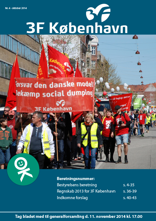 Medlemsblad 3F Koebenhavn nr. 4 oktober 2014